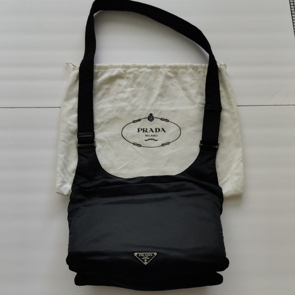 Prada Other - Prada Black Nylon Messenger Bag - Authentic